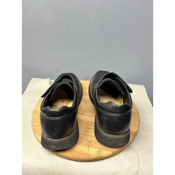 Propet Shoes Mens 10 XX Pedwalker Black Strap Loafer Comfort MPED15 Leather
