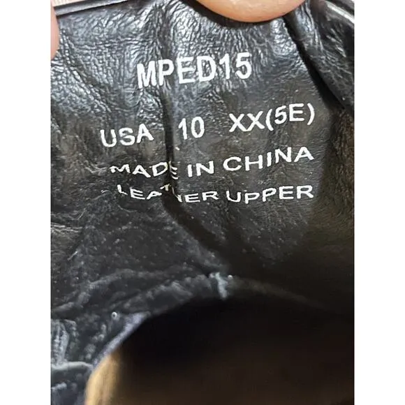 Propet Shoes Mens 10 XX Pedwalker Black Strap Loafer Comfort MPED15 Leather
