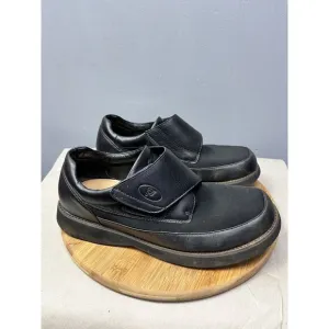 Propet Shoes Mens 10 XX Pedwalker Black Strap Loafer Comfort MPED15 Leather