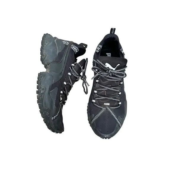 Puma Black Athletic Trail Running Shoes Size 9 US With Rugged Outsoles &amp; Lace-Up