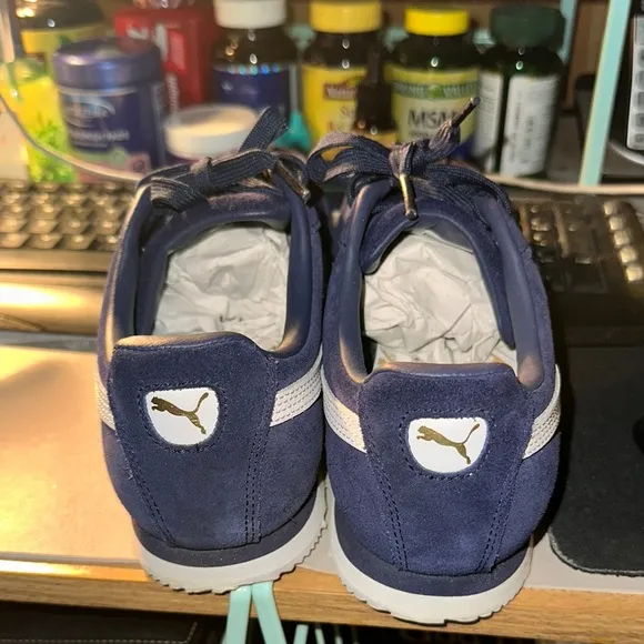 Puma Blue Sneakers Classic Low-Top Design
