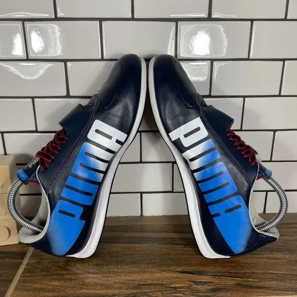 Puma BMW evoSPEED Mens Size 8 Shoes Blue Low Top Motorsport Driving Sneakers