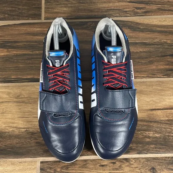 Puma BMW evoSPEED Mens Size 8 Shoes Blue Low Top Motorsport Driving Sneakers