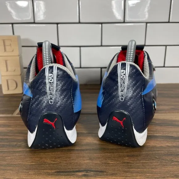 Puma BMW evoSPEED Mens Size 8 Shoes Blue Low Top Motorsport Driving Sneakers
