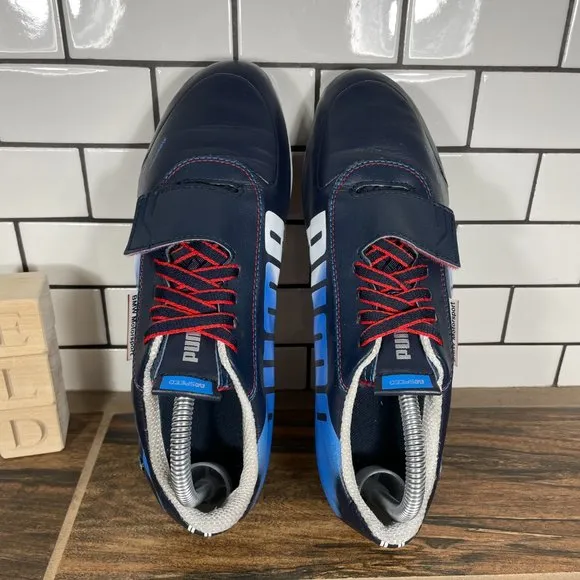 Puma BMW evoSPEED Mens Size 8 Shoes Blue Low Top Motorsport Driving Sneakers