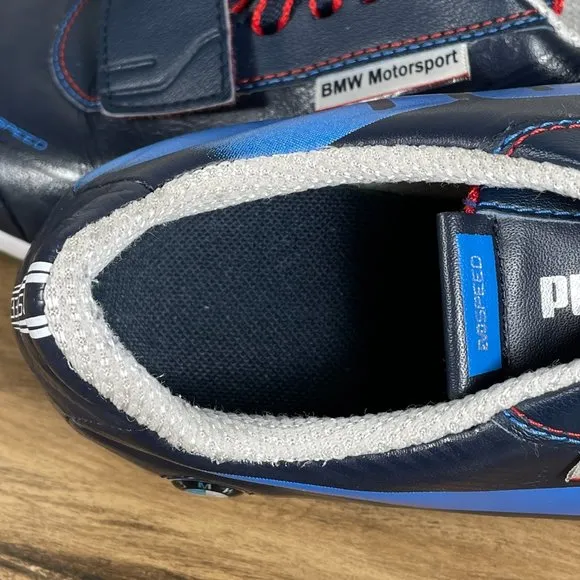 Puma BMW evoSPEED Mens Size 8 Shoes Blue Low Top Motorsport Driving Sneakers