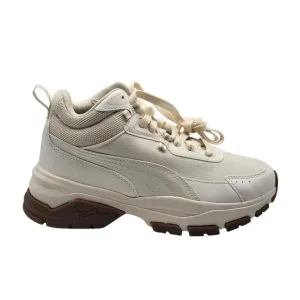 Puma Cassia Via Mid Womens Beige Off White Mid Top Shoes Size 7.5
