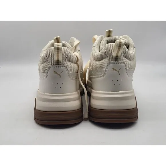 Puma Cassia Via Mid Womens Beige Off White Mid Top Shoes Size 7.5