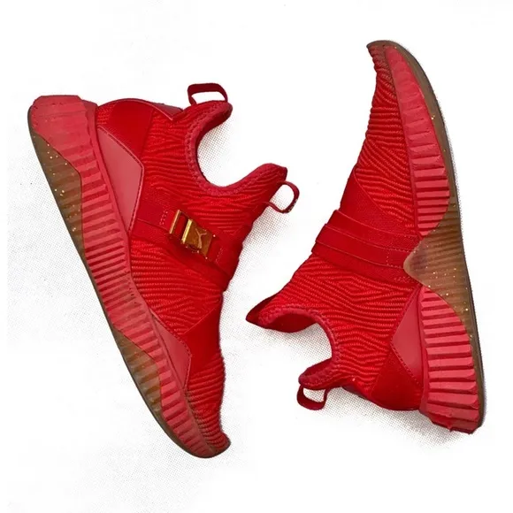 Puma Defy Red / Gold / Gum Sole Mid Athletic Shoes
