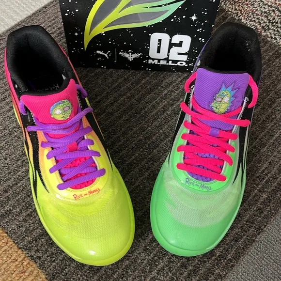 Puma MB.02 Rick &amp; Morty LaMello Ball Basketball Shoes/Sneakers. Men’s 8.5.