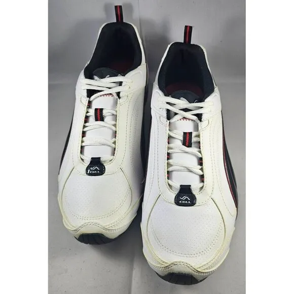 Puma Mens White &amp; Red Athletic Shoes Size 10,5