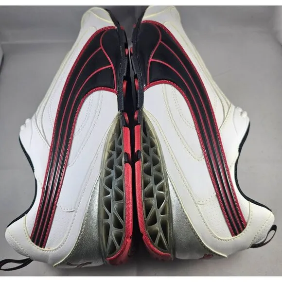 Puma Mens White &amp; Red Athletic Shoes Size 10,5