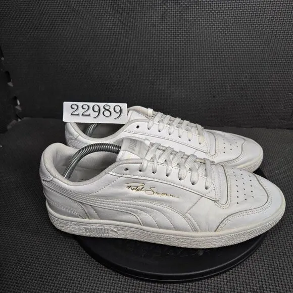 Puma Ralph Sampson Shoes Mens Sz 10.5 White Low Top Athletic Trainers Sneakers