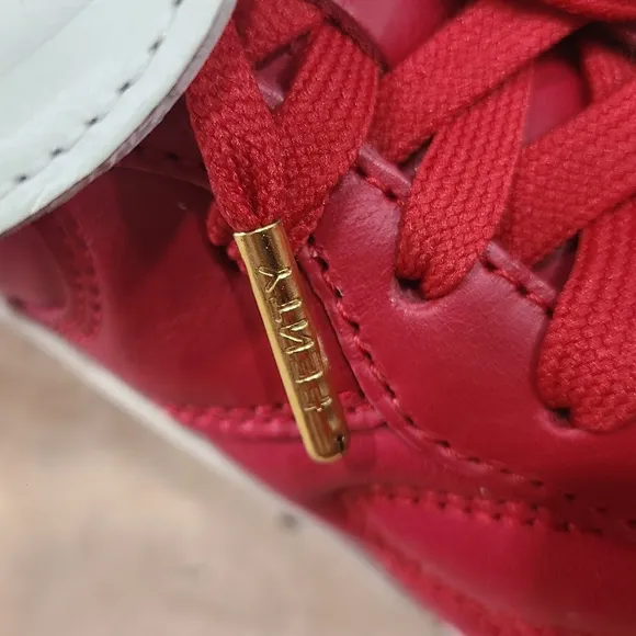 Puma Red and White Athletic Shoes Leather NWOB