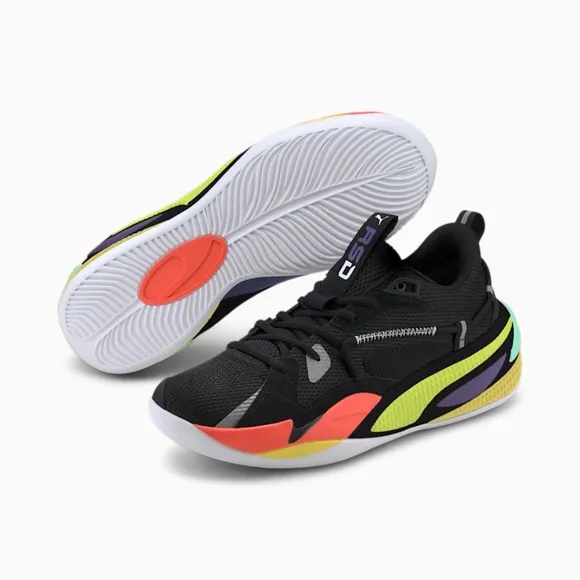 Puma RS-Dreamer Low GS Basketball Shoes Black Multicolor 194166-03 NEW Multi