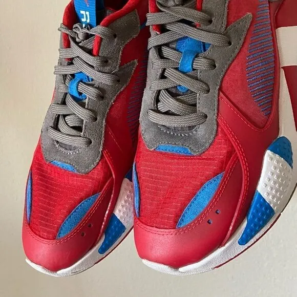 Puma Rs x Retro Red Steel Gray Indigo Sneakers Size 10.5