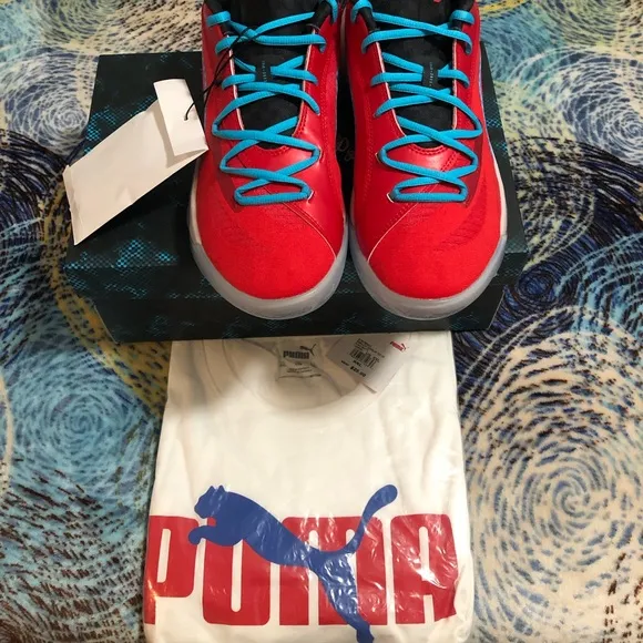 PUMA SCOOT HENDERSON ALL PRO NITRO BASKETBALL SHOES, PUMA COTTON T SHIRT
