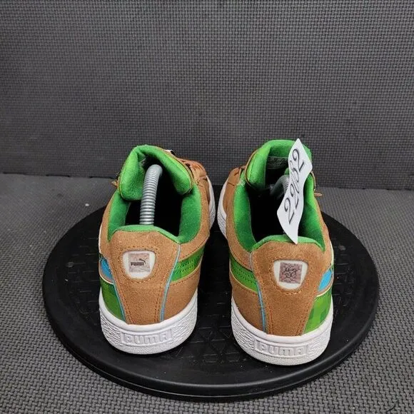 Puma Suede x Minecraft Shoes Mens Sz 7.5 Brown Green Low Top Sneakers Trainers