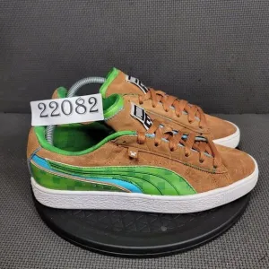 Puma Suede x Minecraft Shoes Mens Sz 7.5 Brown Green Low Top Sneakers Trainers