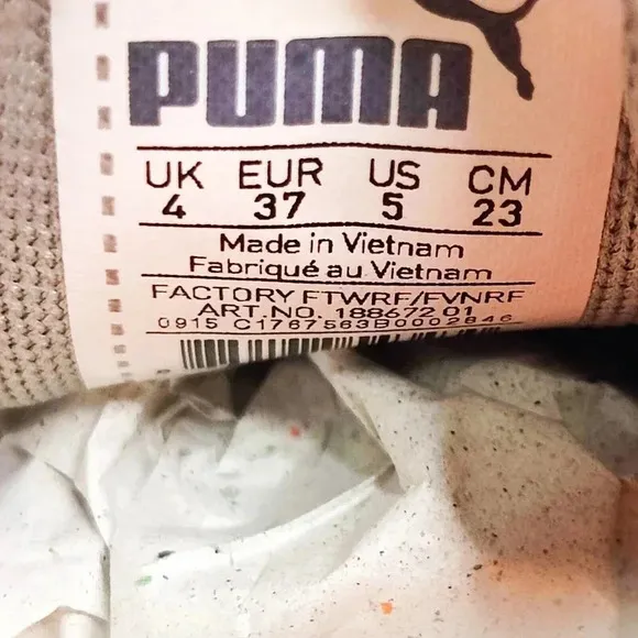 Puma Titan Tour v2 White Orange Lace Up Golf Shoes Men's Size 5 Women's 7