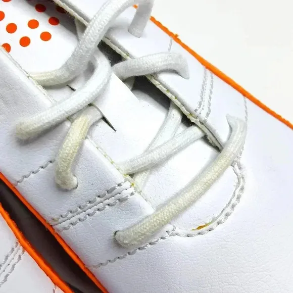 Puma Titan Tour v2 White Orange Lace Up Golf Shoes Men's Size 5 Women's 7