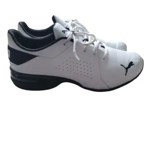 Puma White and Black Athletic Shoes with Synthetic Upper