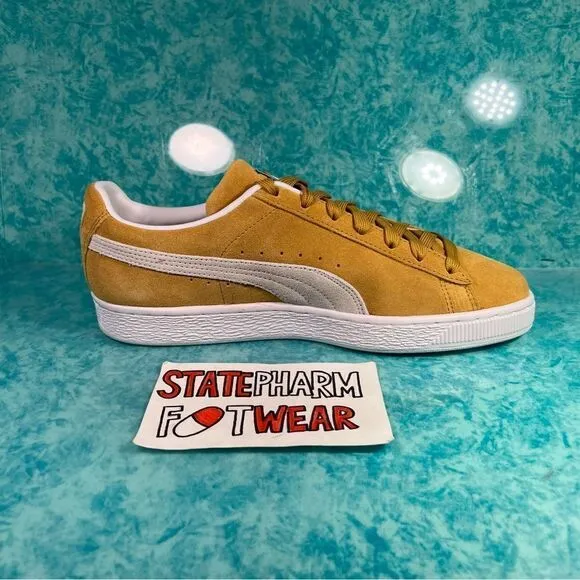 Puma Suede Classic Low Top Yellow Men’s Retro Shoes Sneakers
