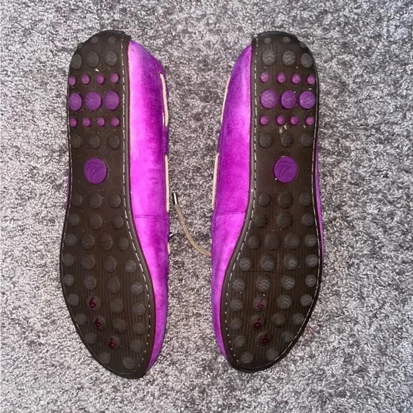 Purple Sperry top spider shoes