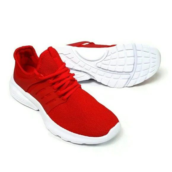 QANSI Men's Sneakers Flyknit Mesh Breathable Shoes