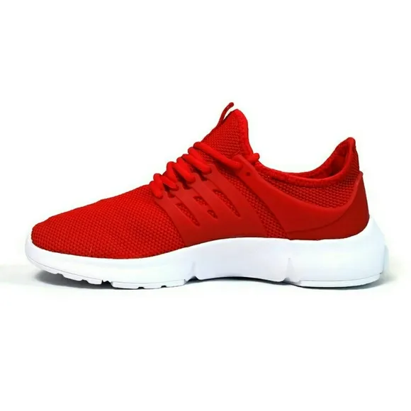 QANSI Men's Sneakers Flyknit Mesh Breathable Shoes