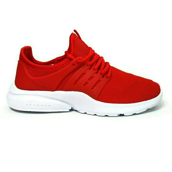 QANSI Men's Sneakers Flyknit Mesh Breathable Shoes