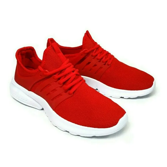 QANSI Men's Sneakers Flyknit Mesh Breathable Shoes