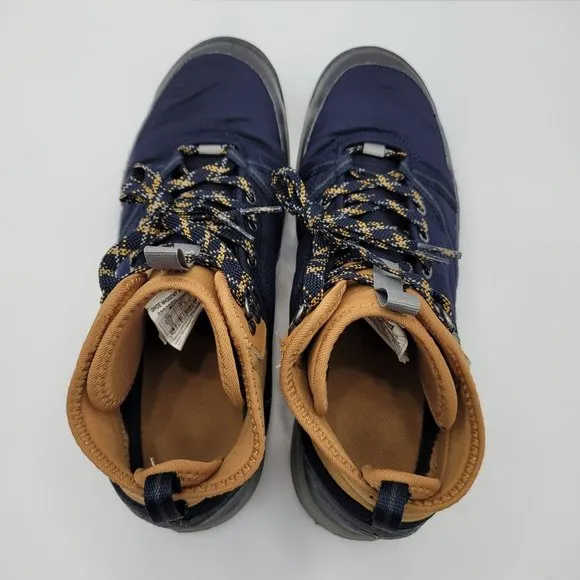 Quechua Waterproof Off-Road Mens Mid Blue Brown Hiking Boots NH300WP US Size 9.5