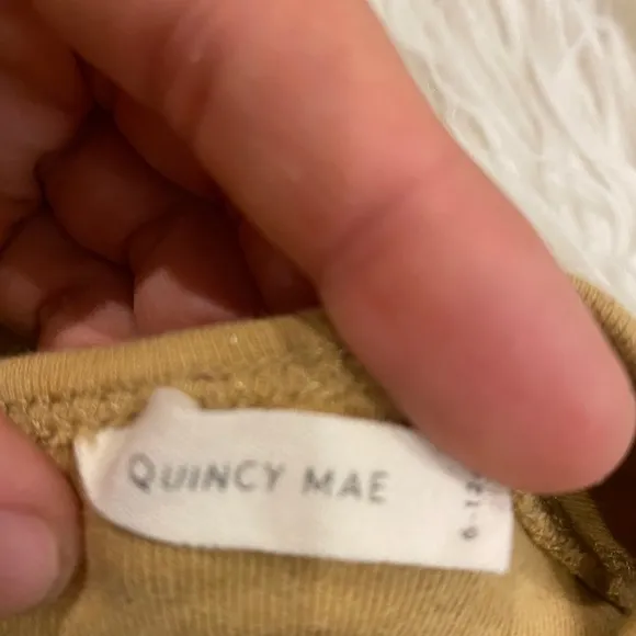 Quincy Mae honey kimono set with pants 6/12M
