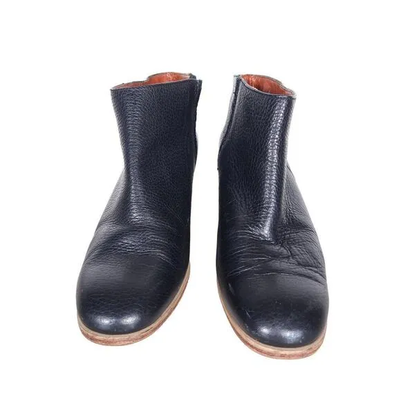 Rachel Comey Womens Mars Booties 6 Black Pebbled Leather Ankle Boots Shoes