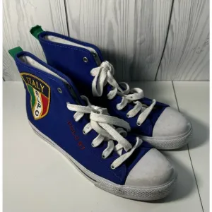Ralph Lauren Polo 67 Italy Rudy Blue High Top  Men Size 11D Sneakers (READ)