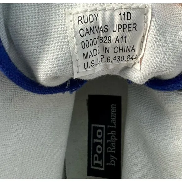 Ralph Lauren Polo 67 Italy Rudy Blue High Top  Men Size 11D Sneakers (READ)