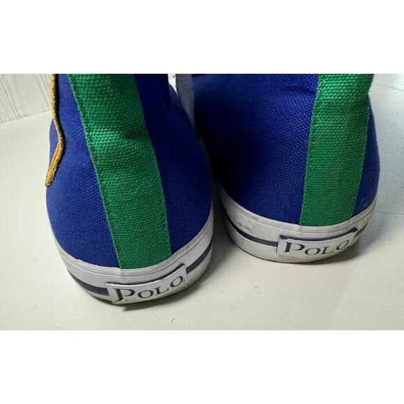 Ralph Lauren Polo 67 Italy Rudy Blue High Top  Men Size 11D Sneakers (READ)