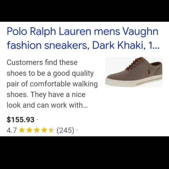 RALPH LAUREN POLO VAUGHN  CANVASS SHOES BEIGE BROWN SHOE MEN'S 10.5M LIKE NEW!
