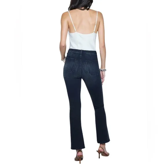 RAMY BROOK Emily Split Hem Jeans High Rise Center Seam Dark Blue Spring Sz 26