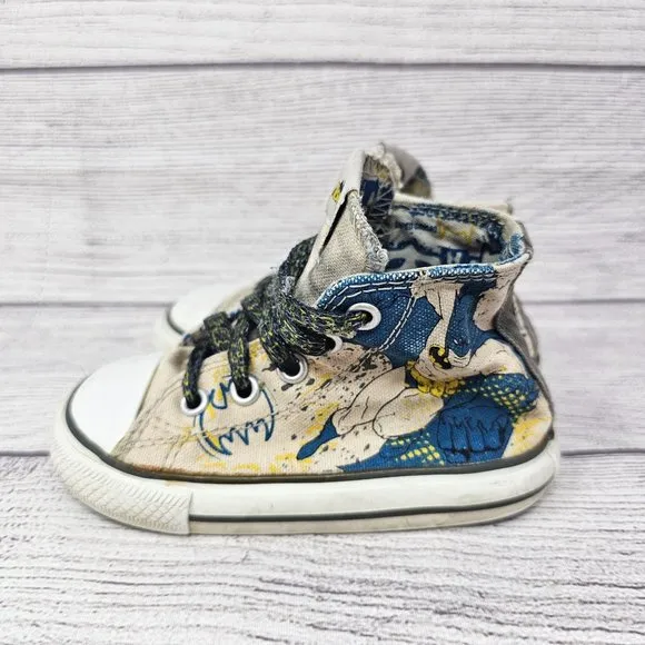 RARE Converse All-Star DC Comic BATMAN Hi Shoes Toddler Size 6
