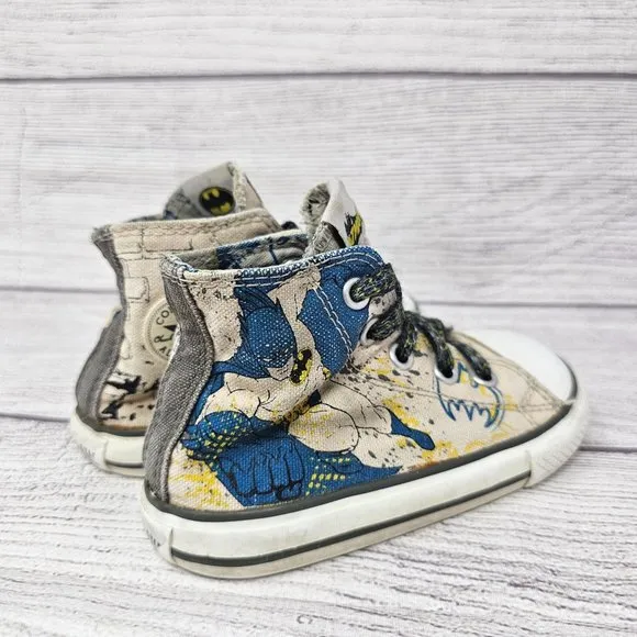 RARE Converse All-Star DC Comic BATMAN Hi Shoes Toddler Size 6
