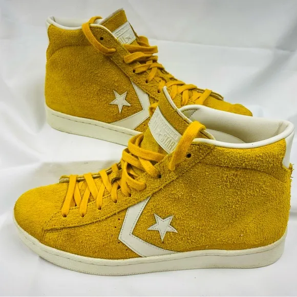 RARE Converse PRO Leather PL 76 Mustard Yellow Sz 10.5 mens or W12 canary Bird