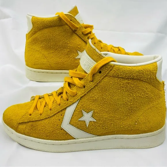 RARE Converse PRO Leather PL 76 Mustard Yellow Sz 10.5 mens or W12 canary Bird