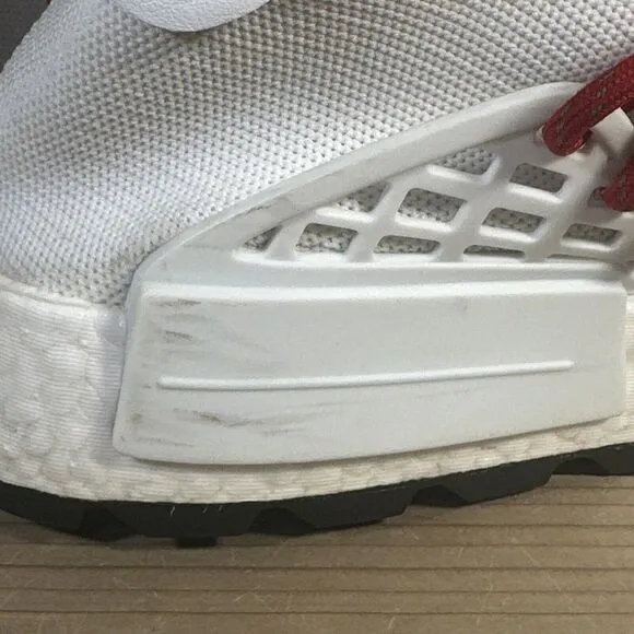 RARE Mens Size 13.5 Adidas NMD Human Race Pharrell “Human Made White Red” EF7223