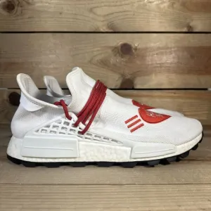RARE Mens Size 13.5 Adidas NMD Human Race Pharrell “Human Made White Red” EF7223