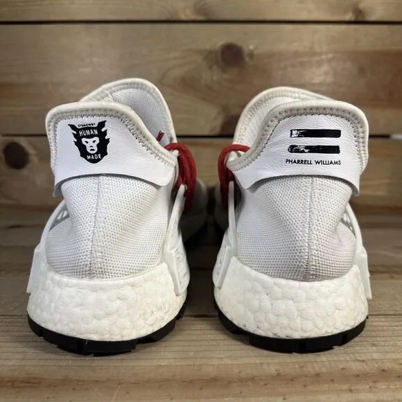 RARE Mens Size 13.5 Adidas NMD Human Race Pharrell “Human Made White Red” EF7223