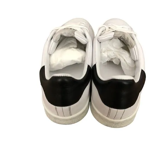 RE/DONE Tennis Sneakers Leather Low Top Trainer Shoes White Black NWOB Size 11