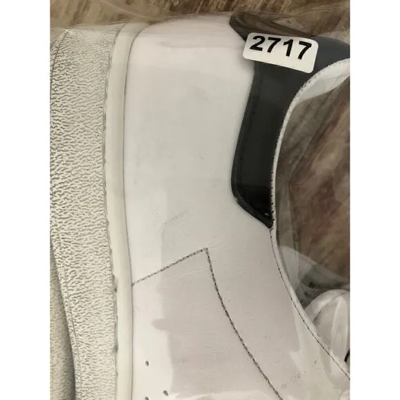 RE/DONE Tennis Sneakers Leather Low Top Trainer Shoes White Black NWOB Size 11