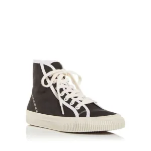 REDONE Womens Black Contrast Trim Grommets Distressed 90 Toe Sneakers Shoes 38